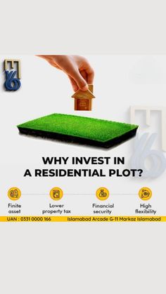 a poster with the words why invest in a residential plot?