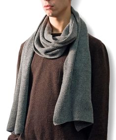 Materials: Merino Wool - Zegna Baruffa Men's Scarf, Knit Men, Scarf Top, Mens Scarves, Scarf Men, Dog Neck, Rib Cage, Knit Scarf, Sophisticated Style