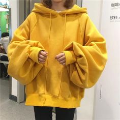 2018 korean style women harajuku hoodies yellow top winter clothes wom – geekbuyig Winter Clothes Women Casual, Korean Fashion Chic, Black Hoodie Women, Womens Sweatshirts Hoods, Yellow Shirt, Cropped Pullover, Yellow Hoodie, Mode Casual