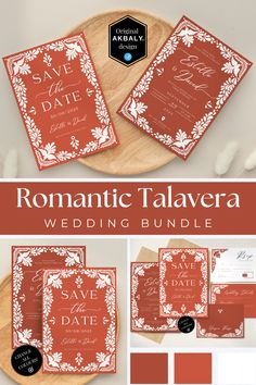 Elegant Wedding Rust Talavera Invitation Bundle. Mexican boho wedding templates for Canva editing. Terracotta Wedding Theme Printable Invite Suite. Authentic and unique Destination Wedding Save the Date, Invitation, RSVP card, Place Card and Details Card. Ideal for weddings in Mexico. Clay burnt orange trendy colors. All season Wedding! Vintage Mexican Wedding Invitations, Vintage Mexican Wedding, Mexican Wedding Invitations, Dream Wedding Invitations, Save The Date Rsvp, Diana Wedding, Boda Mexicana, Modern Wedding Invitation