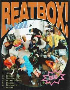 the cover of beatbox magazine with an image of people