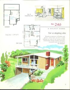 an old house is shown with plans for it