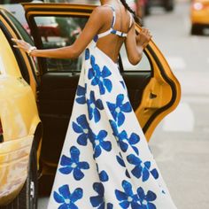 This Dress Is An Absolute Show-Stopper, I've Never Gotten So Many Compliments On An Item Of Clothing In My Life Before. Wore This For 4 Hours To Our Wedding Welcome Party And It Was A Hit. So Comfortable, I Felt So Fun And Colorful While Also Being Bridal. Hemmed Slightly For 5'4" Wore With 3 Inch Heels. Could Also Be Great For A Bridesmaid Or Maid Of Honor! Sau Lee, Tent Dress, Blue Fits, Satin Maxi, Satin Maxi Dress, Polyester Dress, 50 Fashion, Summer Outfits Women, Jeffrey Campbell