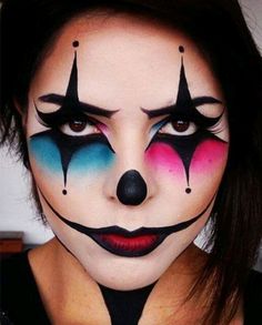 a woman with clown makeup on her face and the words'halloween schnecken,