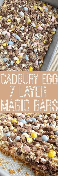 cadbury egg 7 layer magic bars recipe