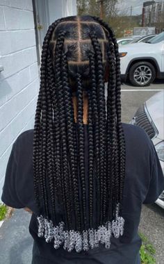 Big Curly Box Braids, Kids Hairstyles For Christmas, Big Long Braids, December Hairstyles Braids, Middle School Hairstyles Black Braids, Big Braids For Kids, Christmas Braids For Black Kids, First Day Of School Braids, Braid Ideas For Kids