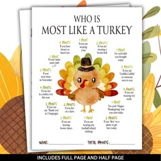 a turkey with the words who is most like a turkey