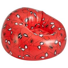 an inflatable bean bag chair with spider webs on it