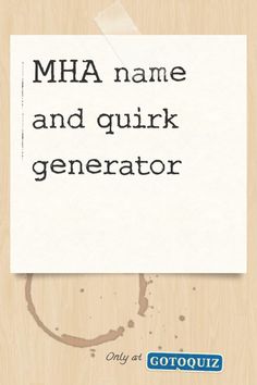 a piece of paper with the words miha name and numeric generator on it