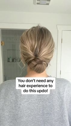 Easy Updo For A Wedding Guest, Easy Elegant Updo For Fine Hair, Cute Updos For Fine Hair, Updo Hairstyles Videos Easy, Easy Updo Layered Hair, Bun Updo Hairstyles Tutorials, Hair Updo Tutorials Easy, How To Do A Wedding Bun, Easy Updos To Do On Yourself