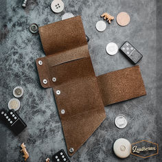 Image of a leather slim card and cash holder, a sleek and stylish wallet for carrying cards, cash, and ID. Cash Holder, Mens Wallet, Card Holder, Wallet, Leather