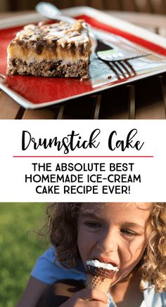 Drumstick Cake — THE BEST Homemade Ice-Cream Cake Recipe Ever! #recipe #dessert #icecreamcake *My family absolutely loves this dessert recipe. It is one of our birthday cake favorites!!! Drumstick Ice Cream Dessert, Drumstick Ice Cream Cake, Drumstick Cake, Ice Cream Cake Recipe Homemade, Drumstick Ice Cream, Make Ice Cream Cake, Best Homemade Ice Cream, Easy Homemade Ice Cream