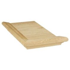 a wooden cutting board on a white background