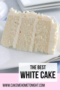 the best white cake recipe is made with only three ingredients and it's so good to eat