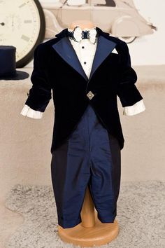 Chester - Aristocrat Ring Bearer Outfit for Boys, Navy Blue Silk Suit, First Birthday Suit, Boys Wee Velvet Frock, Whimsical Wedding Inspiration, Outfit For Boys, Pagan Wedding, Goth Kids, Bearer Outfit, Ring Bearer Outfit, Velvet Suit