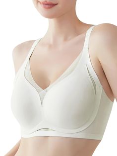 PRICES MAY VARY. The semi-fixed bra pads are light and breathable, ensuring that the fixed part stays in place during washing. This makes it easy to adjust the pads afterwards by simply tearing off the fixed part when not needed Our push-up bra features a W-shaped liquid jelly strip that lifts and shapes your chest for a full shape without the discomfort of traditional underwire bras The wireless sports bra's deep V-neck design accentuates your bust line, while its low-back design showcases your Wireless Push Up Bra, Honey Love Bras, Wireless Bra For Large Bust, Bras For Older Women, Alpha Alpha, Long Line Bra, Wireless Sports Bra, Underwire Bras, Bra Extender