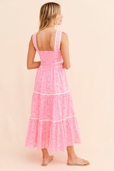 Rent Pollie Midi Dress from Nuuly. Pick 6 items for $98/month. Free shipping + returns. Palm Beach Style Clothes, Beach Style Clothes, Pink Beach Dress, Pink Beach Dresses, Palm Beach Style, Clothes Over Bros, Pink Beach, Shift Dresses, Main Attraction