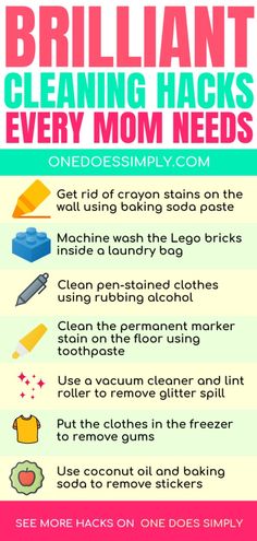 the instructions for cleaning your mom's clothes and other things to keep them clean