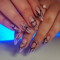 Gothic Valentines Nails, Hottest Summer Nails, 90s Stars, Nail Academy, Nails Trends