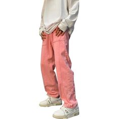 Threebooy 2024 Men's Jeans Pants Hip Hop Streetwear Casual Classic Style Pink Straight Denim Trousers S-3XL Closure Type: button fly Applicable Scene: CASUAL Fabric Type: Plaid Applicable Season: Spring and Autumn Style: HIP HOP Gender: MEN Wash: light Decoration: Pockets Pattern Type: Print Fit Type: regular Length: Ankle-Length Pants Jeans Style: STRAIGHT Thickness: midweight Waist Type: MID Material: Denim Model Number: men pants Attention 1. This is Asian Size, it is 2 size smaller than EU/U Men Jeans Pants, Blazer Shirt, Hot Jeans, Streetwear Casual, Hip Hop Streetwear, Style Pink, Pocket Pattern, Ankle Length Pants, Denim Trousers