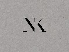 the letter k is made up of black letters on a gray background with white lettering