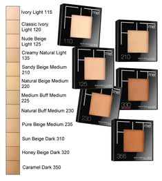 Fit Me Pressed Powder, Maybelline Fit Me Powder, Superstay Maybelline, Fit Me Powder, Cream To Powder Foundation, Skin Tone Makeup, Maybelline Fit Me Concealer, Fit Me Matte And Poreless, Makeup Shades