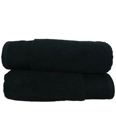 two black towels folded on top of each other