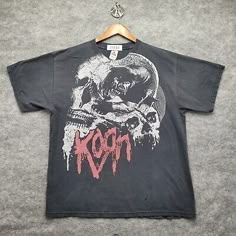 Vintage Korn Skull T Shirt Easy 30 day return policy Korn Merch, Korn Shirt, 90s Concert, Black 90s, Tour Merch, Skull T Shirt, Skull Tshirt, Selling Clothes, Swaggy Outfits