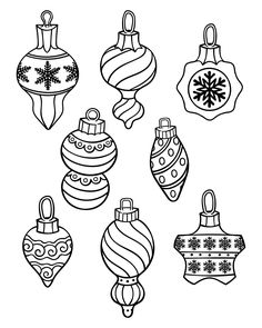 christmas ornament coloring pages