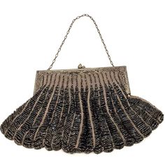 Beautiful Vintage 1920’s Beaded Evening Handbag/Clutch/Purse 6x9x1” Strap/Chain Has 6” Drop No Flaws, No Odors, Very Minimal Wear On Hardware And Patina Consistent With Age. Lining Completely Intact With No Stains All Hardware Is Original And Intact No Flaws,No Holes,No Stains,No Odors Smoke Free Home This The Perfect Vintage / Antique Accessory. Evening Wear Wedding Prom Evening Handbag, Vintage Bags, Clutch Purse, Clutch Handbag, Black And Tan, Evening Wear, Vintage Antiques, Patina, Vintage Ladies