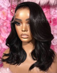 OpHair - Side Part Wavy Shoulder Length Glueless Invisible Lace Wig - OPH009 Side Part 22 Inch Wig, Side Part Short Curly Hair, Side Part Lace Closure Sew In, Shoulder Length Wig Black Women, Frontal Wig Hairstyles Side Part, Side Part Shoulder Length Hair, Shoulder Length Wigs, 2017 Hairstyles, Lace Wigs Styles