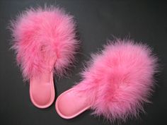 Pajama Party themed Bunco Pajama Party Ideas, Bunco Party Themes, Feather Slippers, Bunco Party, Vintage Pajamas, Pink Slippers, I Believe In Pink, Pink Donuts, Pink Out