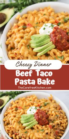 cheesy dinner beef taco pasta bake