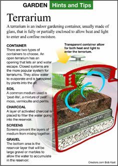 an info sheet describing the benefits of terrarium