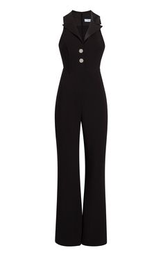 Look classic and chic in this formal Rivington Jumpsuit, featuring a stylish collared neckline and button up detail. Make a bold statement at any event for a stunning and elegant look! Fit Details Fitted silhouetteUnlinedSleevelessHidden side zipper & front button closureFull length96% Polyester 4% SpandexDry Clean Only ImportedMeasurementsLength: 59.5in/151.13cm, from shoulder to hemMeasurements from size 4 Classic Jumpsuit Outfit, Overalls Women Elegant, Black Jumpsuit Outfit Formal, Corporate Jumpsuit, Bartender Fashion, Professional Jumpsuit, Lawyer Fashion Women, Tie Women Outfit, Black Wedding Guest Outfits