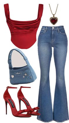 Elegant Outfit Dress, Outfit Ideas Elegant, Rich Girl Outfit, Trending Aesthetic, Outfit Red, Ideas Outfit, Red Outfit, Red Top, Elegant Outfit