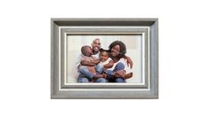 an image of a family posing for a picture with their arms around each other on a white background