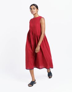 World of Crow Red Pleated Midi Dress Turtleneck Midi Dress, Pleated Midi Dress, Red Midi Dress, Laid Back Style, Style Statement, High Point, Dress Details, Timeless Style, Red Dress