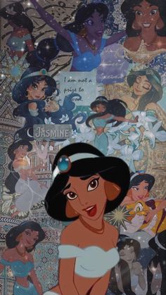 the princess from disney's animated movie, poca - poca and other characters