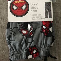 New With Tags Your Little Boy Can Lounge And Dream In Superhero Style In These Cool Spiderman Sleep Pants. Pair With A Spider-Man Tee To Match His Pj Pants. Pull-On Elastic Waistband Spider-Man Print Marvel 100% Polyester Machine Washable Spiderman Pajama Pants For Boys Gifts For So, Spider-man Backpack, Spiderman Boyfriend Gifts, Birthday Gifts For Boy Best Friend, Birthday Gifts For Guy Friends, Spider Man Pants, Stuff For Christmas List, Spiderman Gift Basket, Spiderman Pajama Pants