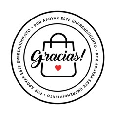 a black and white logo with the words gracias written in spanish on it