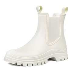 PRICES MAY VARY. Waterproof: Made entirely of pure natural rubber, the integrated seamless line design can effectively prevent splashes, and even when walking on waterways, it can completely ensure that your feet will not get wet with water. Soft and Cozy Poly/Cotton Lining;We provide comforts by lining our women's boots with soft, polyester/cotton blend lining, where moisture also could be absorbed. Your feet will keep dry, cozy, and warm when wearing boots! Easy Pull-On Style & Non-Slip: Elast Garden Boots, Boot Fashion, Short Rain Boots, Rain Shoes, Chelsea Boot, Outdoor Woman, Dog Walking, Boot Shop, Line Design