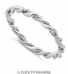 Sterling Silver Twist Ring Women Wedding Bands, Wedding Bands Women, Rings For Women Wedding, Plain Silver Rings, Rope Ring, Rope Rings, Rope Jewelry, Silver Jewels, Twist Ring