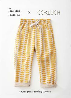 an image of the pants sewing pattern for children's clothing, with instructions to sew