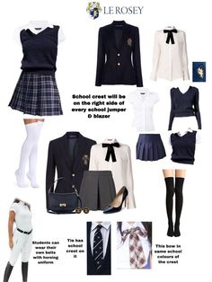 Mix And Match School Uniforms, Cute Uniform Aesthetic, Girls Boarding School Uniform, Brooklyn Visions Academy Uniform, Boarding School Uniforms Aesthetic, Private School Outfit Ideas, Prep School Aesthetic Outfit, Blue Uniform Aesthetic, School Outfit Ideas Uniform