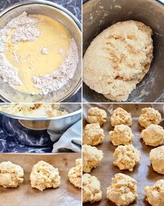 the process for making biscuits is shown here