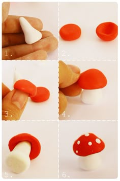 step by step instructions to make polymer mushrooms