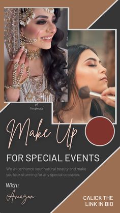 Makeup Artist Pamphlet Ideas, Poster For Makeup Artist, Posters For Beauty Salon, Parlour Advertisement Poster, Makeup Artist Dp For Instagram, Makeup Pamphlet Design, Makeup Posters Advertising, Makeup Booking Poster, Beauty Parlour Card Design