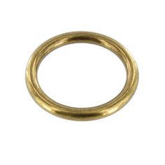 a gold colored ring on a white background