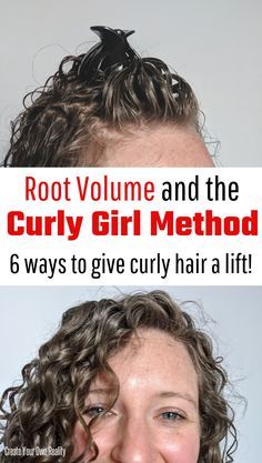 How To Pin Back Curly Hair, Volume At Roots Curly Hair, How To Get Curly Roots, How To Get Root Volume With Curly Hair, How To Get Volume In Curly Hair, Curly Hair Volume, Root Volume, The Curly Girl Method, Naturally Curly Hair